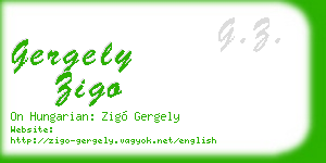 gergely zigo business card